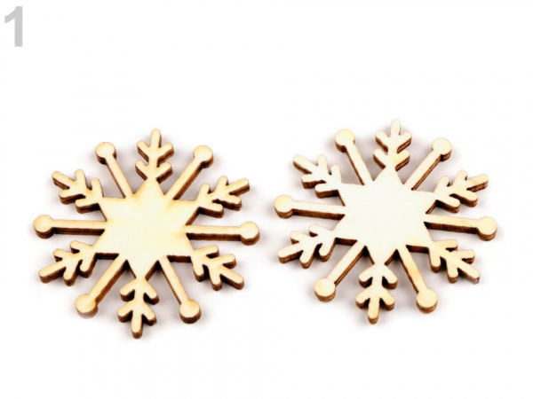 Dřevěná vločka Ø5 cm