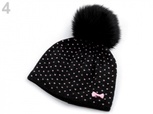 Dívčí zimní čepice s bambulí Capu