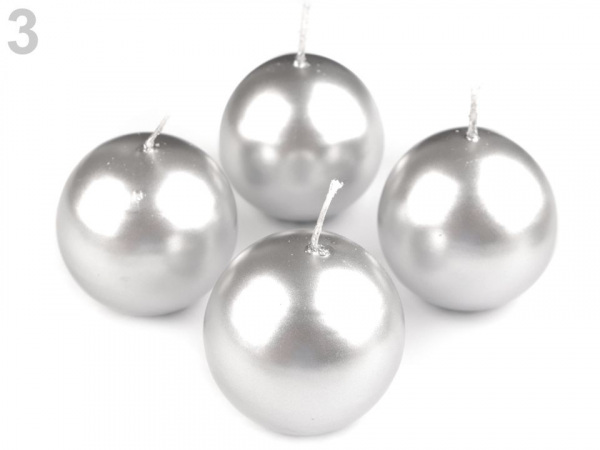 Adventní svíčky metalické koule