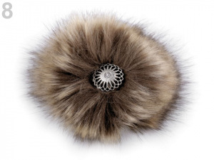 Kožešinová brož s klipem na obuv, na oděvy