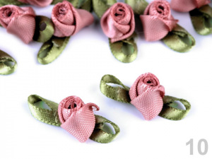 Saténová růže / poupě s lístky