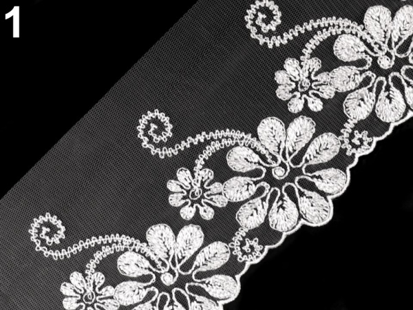 Krajka na monofilu šíře 10 cm