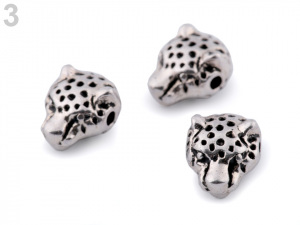 Kovový korálek lev, drak, panter