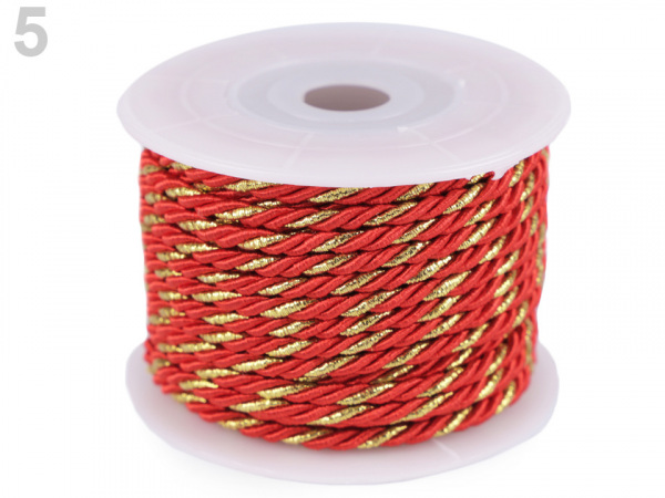 Šňůra kroucená s lurexem  Ø3 mm