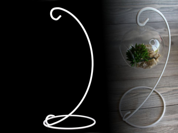 Kovový stojan na aerárium / baňky výška 26 cm