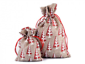 Dárkový vánoční pytlík 13x18 cm imitace juty