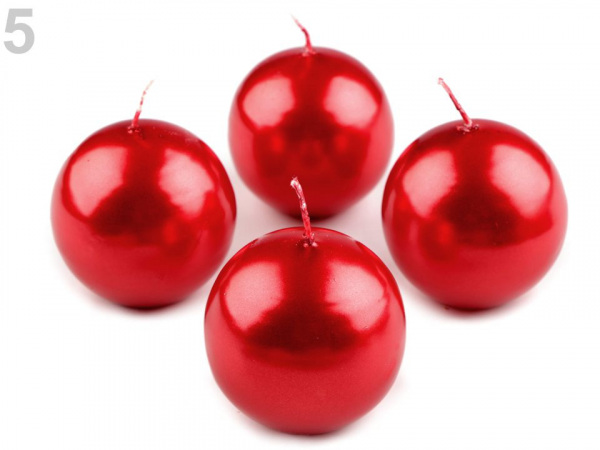 Adventní svíčky metalické koule