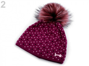 Dívčí zimní čepice s bambulí Capu