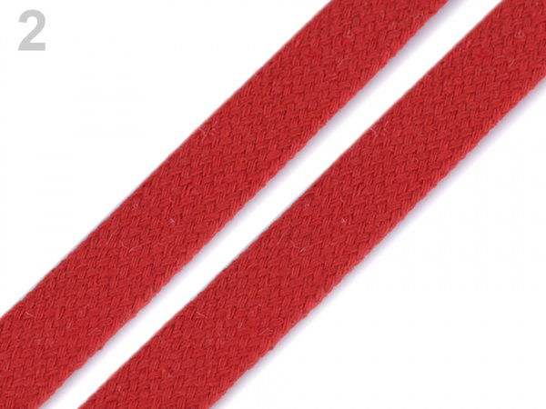 Oděvní šňůra plochá / dutinka šíře 11-15 mm