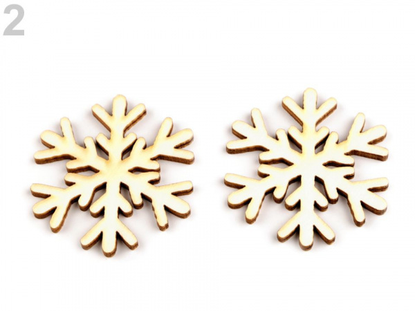 Dřevěná vločka Ø5 cm