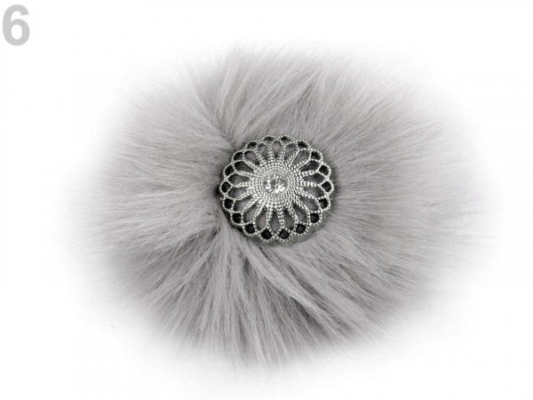 Kožešinová brož na patent na obuv, na oděvy