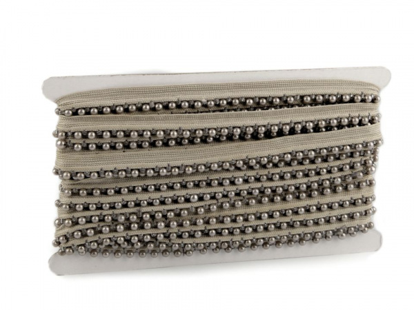 Prýmek / paspulka s perlami šíře 17 mm