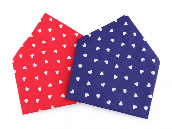 Bavlněný šátek se srdíčky