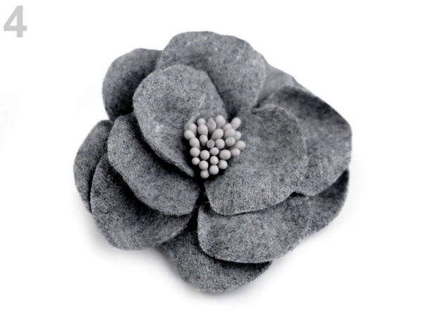 Vlněný květ s pestíky v barvě květu Ø65 mm