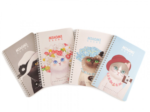 Blok / zápisník linkovaný A5 kočka Languo