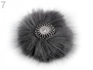 Kožešinová brož na patent na obuv, na oděvy