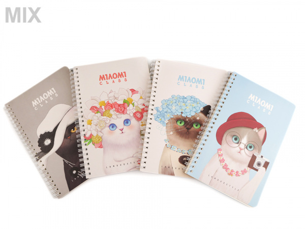 Blok / zápisník linkovaný A5 kočka Languo