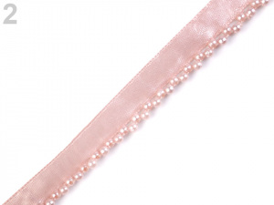 Prýmek / paspulka s perlami šíře 14 mm