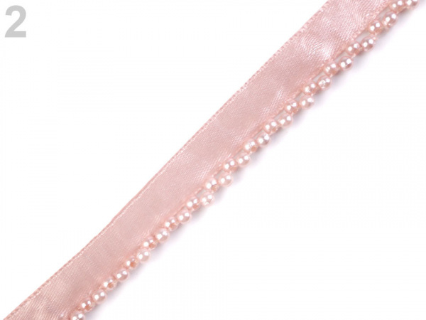 Prýmek / paspulka s perlami šíře 14 mm