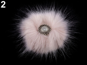 Kožešinová brož s klipem na obuv, na oděvy