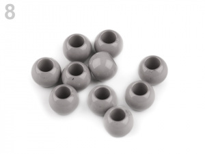 Plastové korálky s velkým průvlekem 9x12 mm