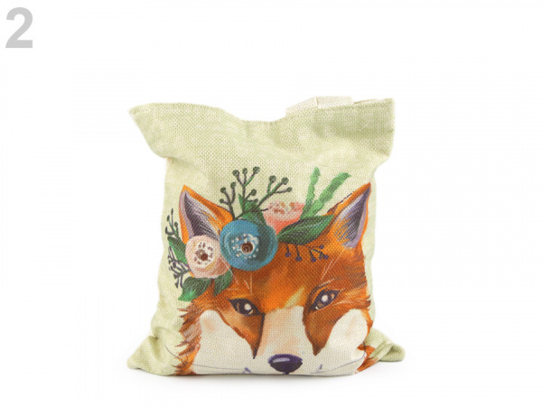 Malá textilní taška liška, mýval, jednorožec 21x25 cm