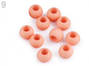 Plastové korálky s velkým průvlekem 9x12 mm