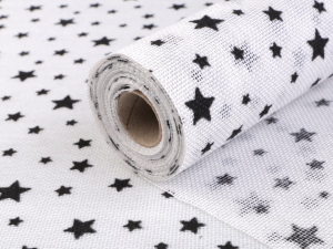 Imitace juty šíře 48 cm hvězdy