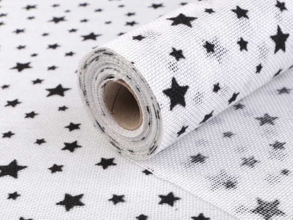 Imitace juty šíře 48 cm hvězdy