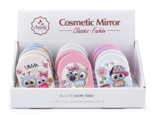 Kosmetické zrcátko sova s velkýma očima