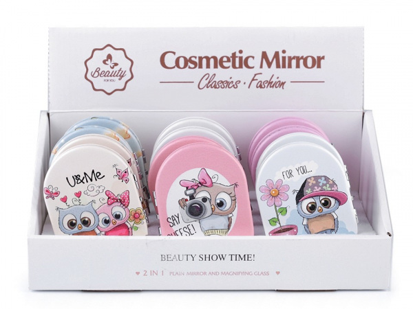 Kosmetické zrcátko sova s velkýma očima