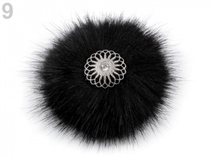 Kožešinová brož na patent na obuv, na oděvy