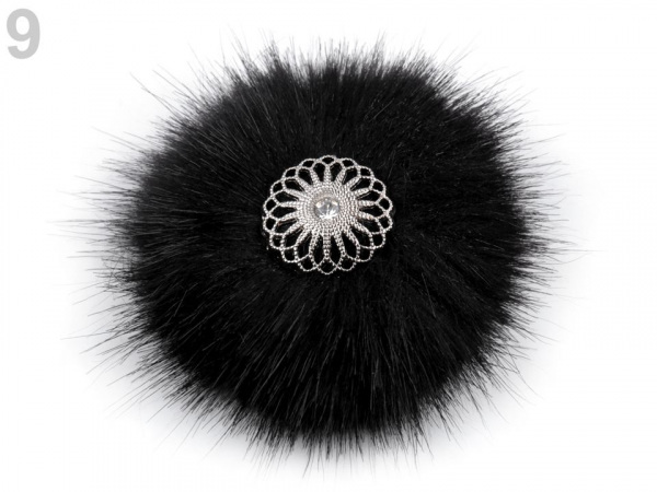 Kožešinová brož na patent na obuv, na oděvy