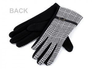 Dámské úpletové rukavice kárované