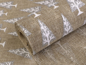 Imitace juty šíře 48 cm zimní stromeček