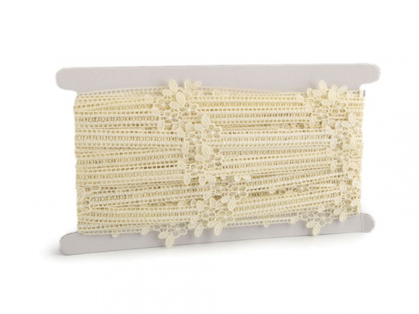 Vzdušná krajka / vsadka šíře 12 mm květy