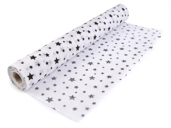 Imitace juty šíře 48 cm hvězdy