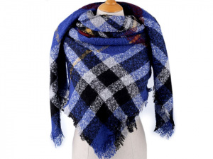 Velký teplý šátek / pléd 130x130 cm