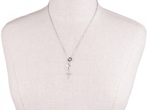 Náhrdelník z nerezové oceli křížky, madona, anděl