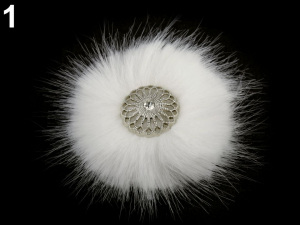 Kožešinová brož na patent na obuv, na oděvy