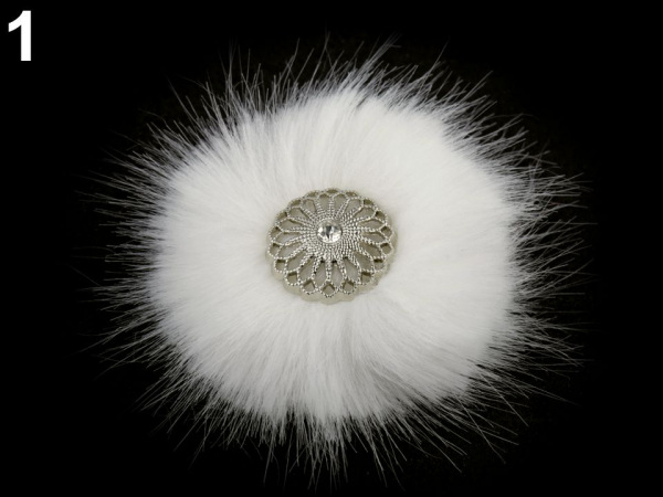 Kožešinová brož na patent na obuv, na oděvy