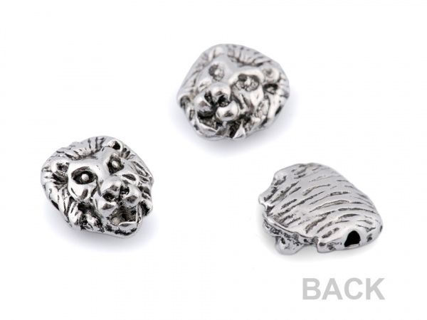 Kovový korálek lev, drak, panter