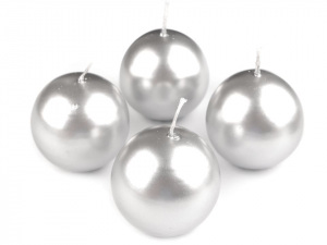 Adventní svíčky metalické koule