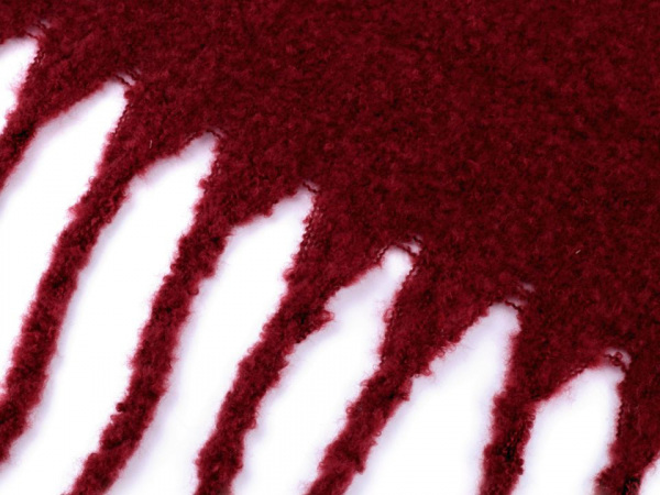 Šála zimní  jednobarevná s dredy 50x185 cm