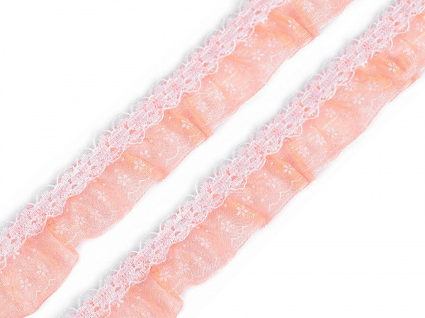 Volánkový prýmek s krajkou šíře 30 mm