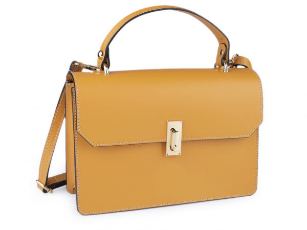 Kožená kabelka - dovoz Itálie 17,5x25 cm