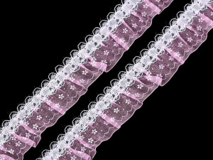 Volánkový prýmek s krajkou šíře 30 mm