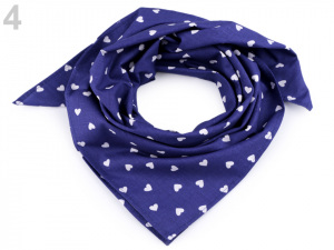 Bavlněný šátek se srdíčky