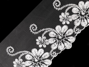 Krajka na monofilu šíře 10 cm