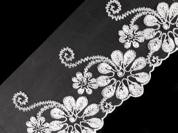 Krajka na monofilu šíře 10 cm